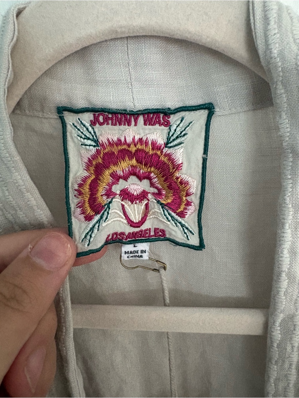 Johnny Was Vienna Linen Kimono Embroidered Size Large - Picture 4 of 6